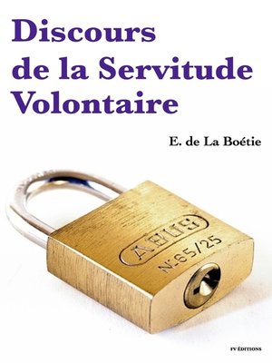 cover image of Discours sur la servitude volontaire
